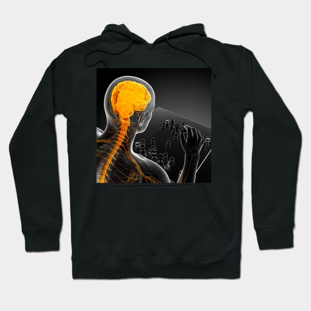 Chess player, artwork (F008/2350) Hoodie by SciencePhoto